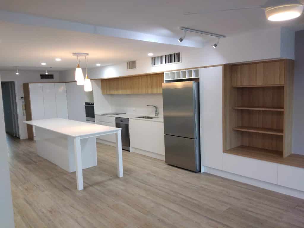 wooden & white kitchen reno